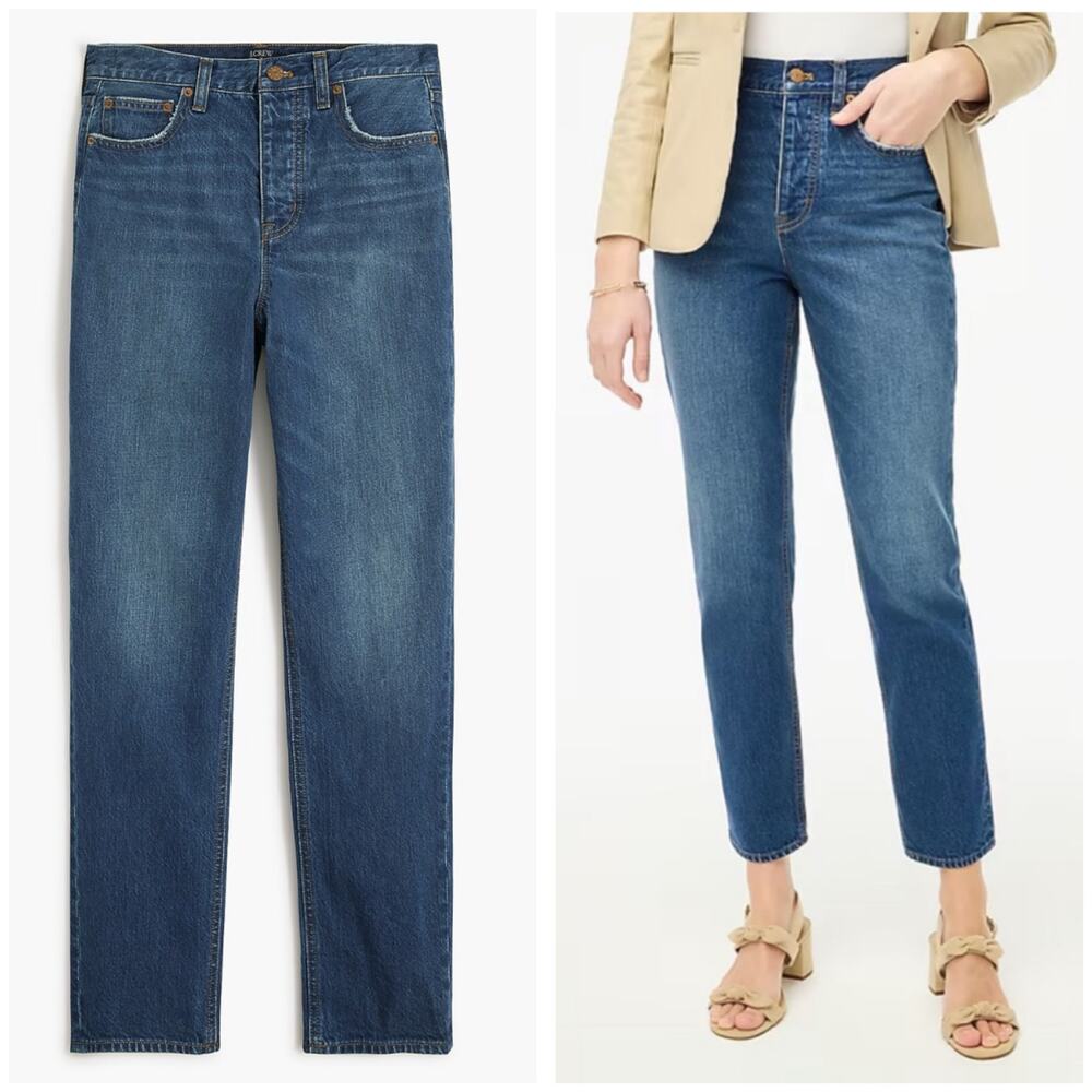 J. Crew Premium Edition High-Rise Straight Jean Size 29T Button Fly bt083